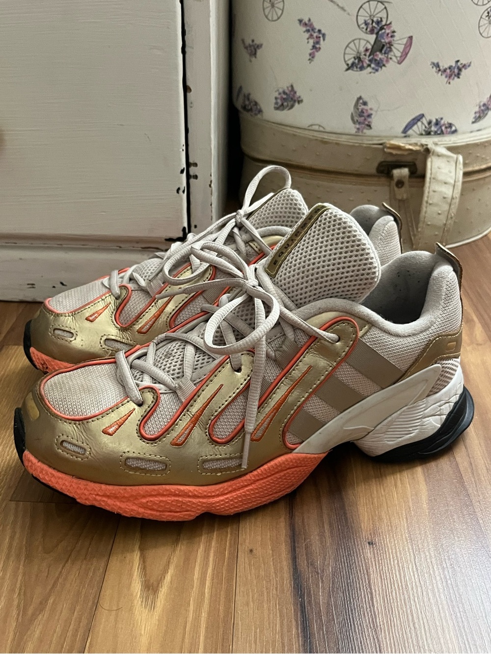 Adidas EQT Gazelle Bliss Gold Coral Sneakers EE7747 Men's Size 9 - Picture 2 of 9